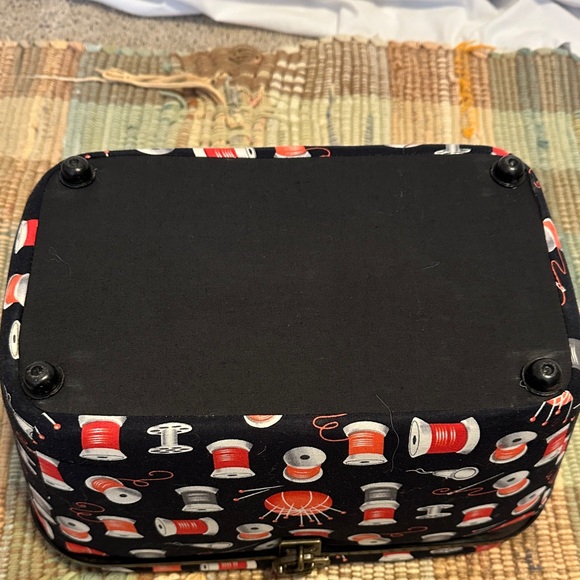 Black Sewing Box with Colorful Spool Pattern - Picture 9 of 9